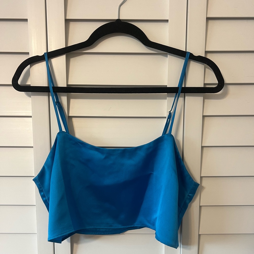 Show Me Your Mumu silk blue tank